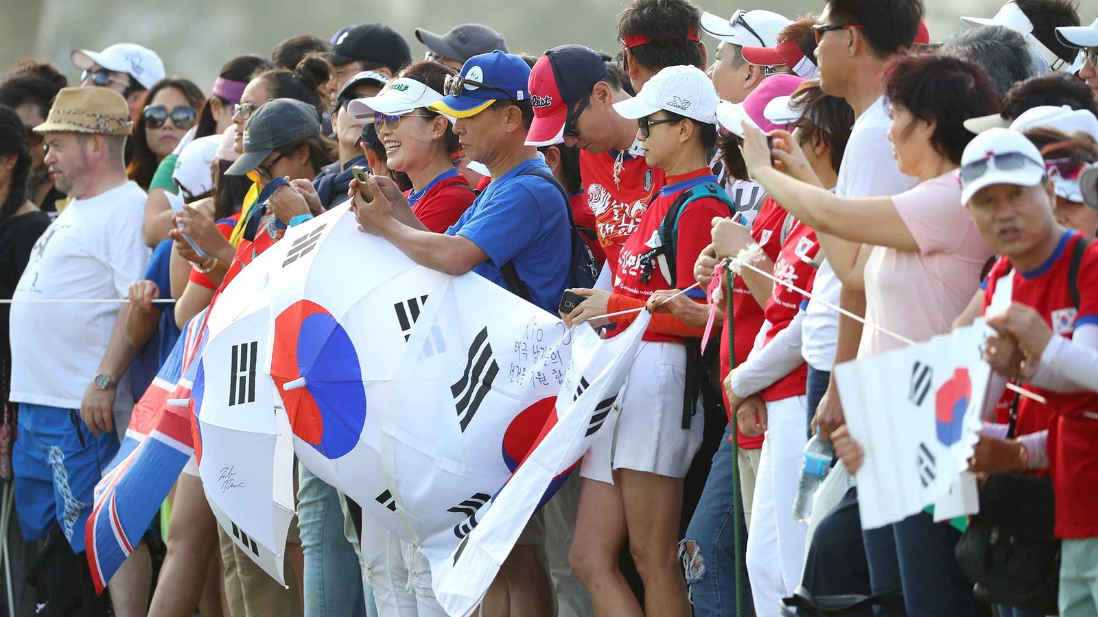 Korean fans at the golf venue