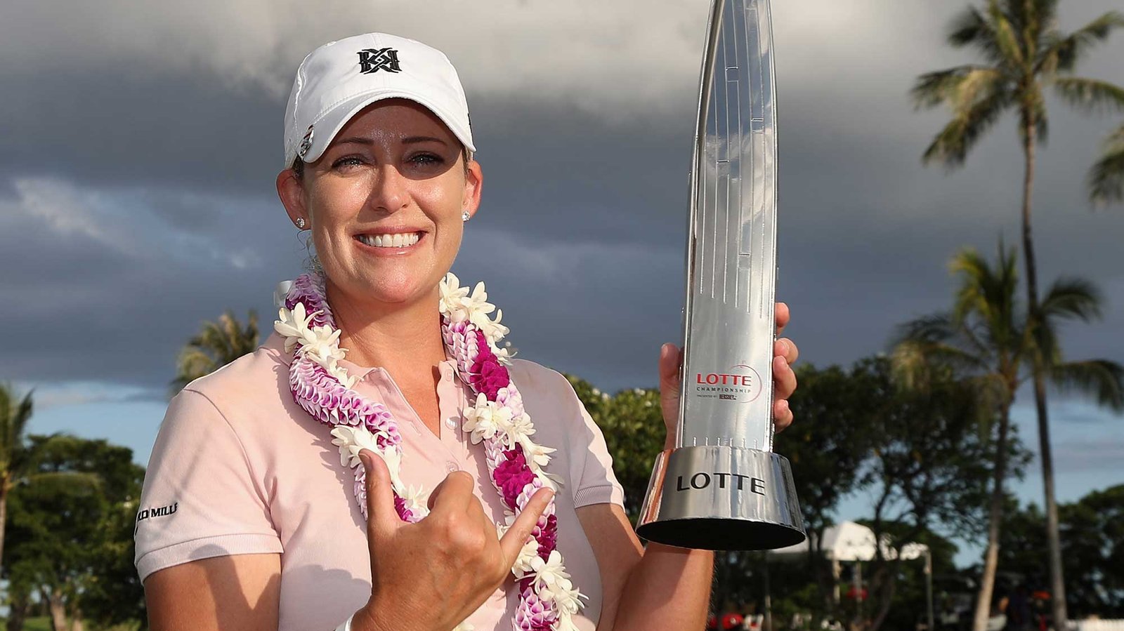 Cristie Kerr with Lotte trophy
