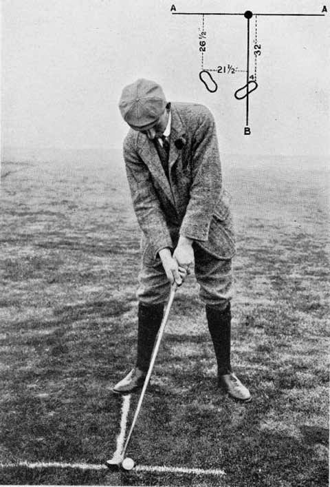Vardon's setup for a draw
