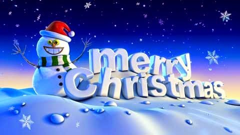 Merry Christmas snowman picture