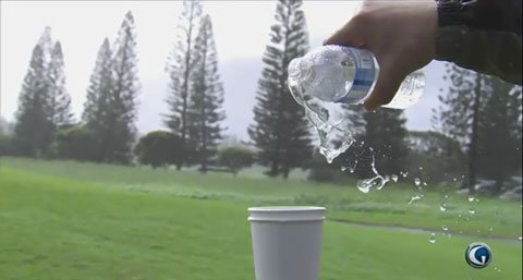 Water defies gravity in Hawaii