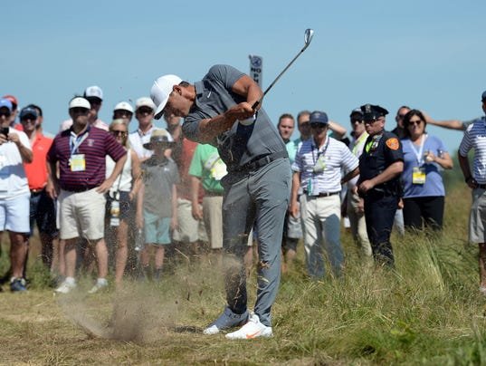 Brooks from the 6th hole rough on Sunday