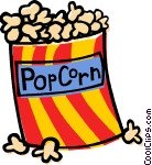 Clip art of popcorn