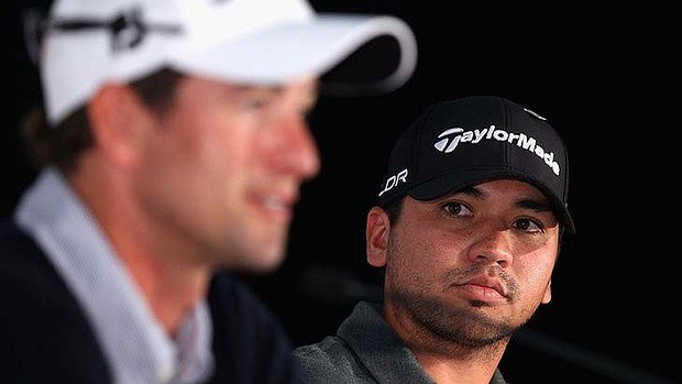 Adam Scott and Jason Day before tournament