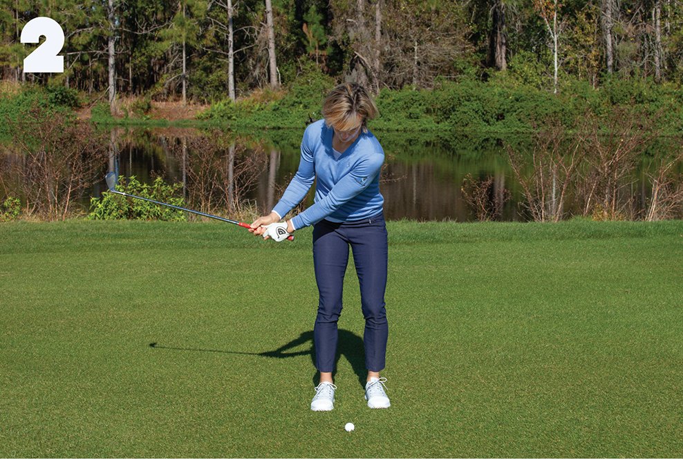The pitching swing at the backswing pocket