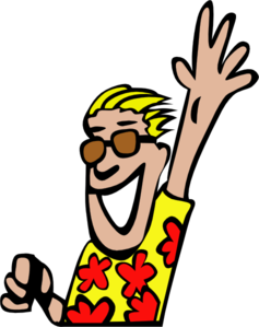 guy waving goodbye