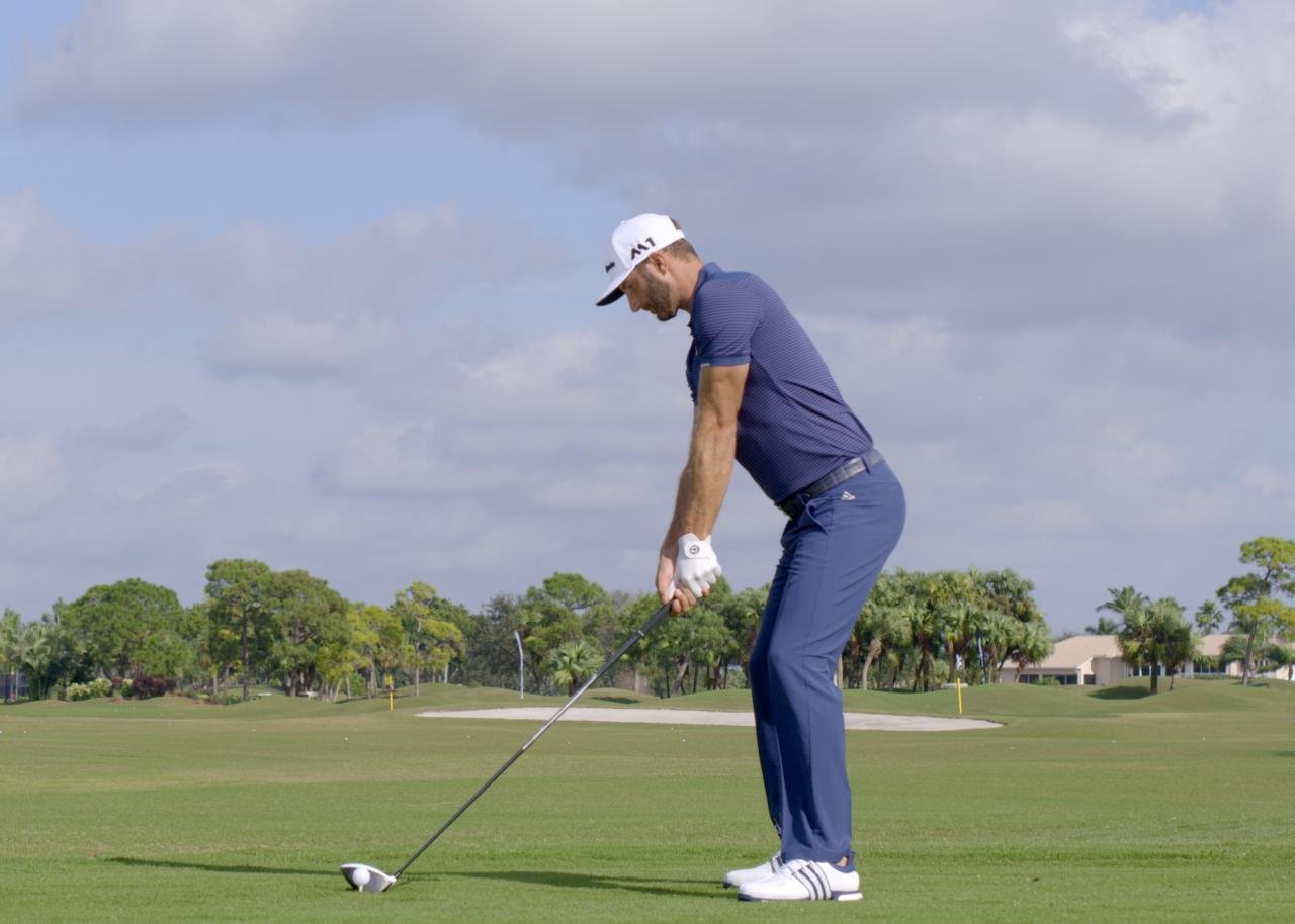 Dustin Johnson at address