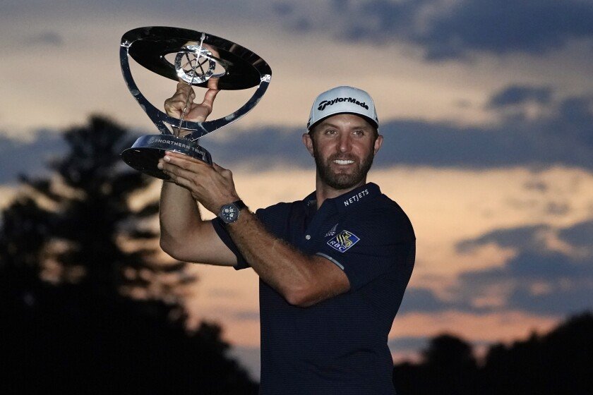 Defending champion Dustin Johnson