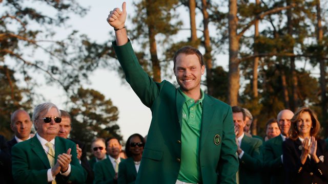 Danny Willett dons the Green Jacket