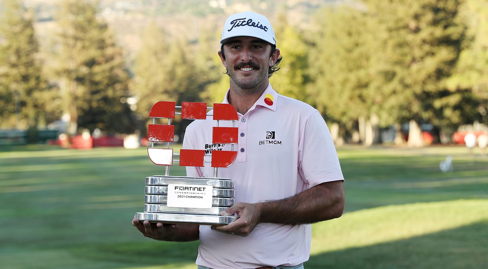 Max Homa with Fortinet trophy