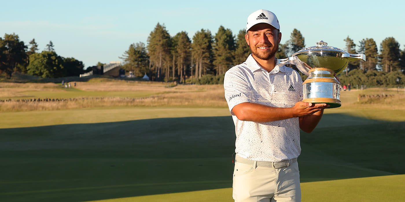 Xander Schauffele with Scottish Open trophy