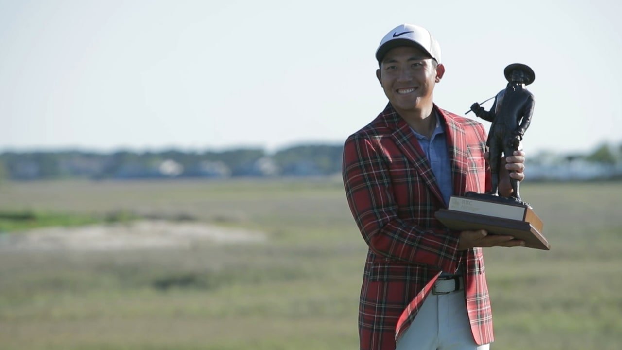 C.T. Pan with RBC Heritage trophy