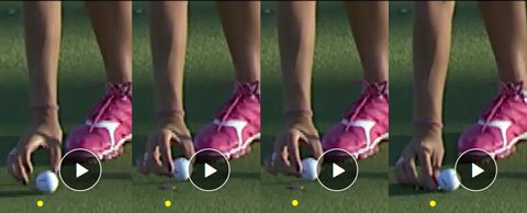 Sequence of Lexi marking her ball