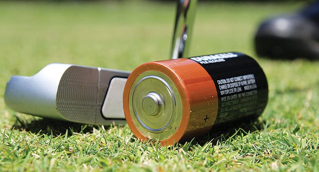 Battery used for putting practice