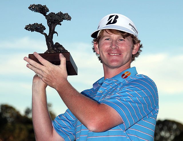 Brandt won a bronze bonsai tree trophy for his win