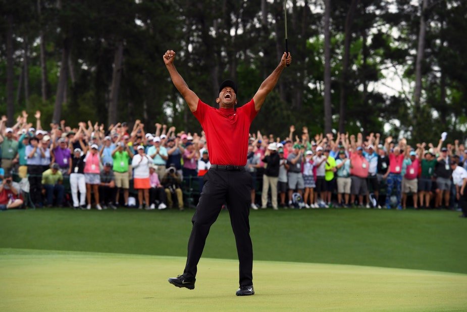 Tiger celebrates his fifth Masters win