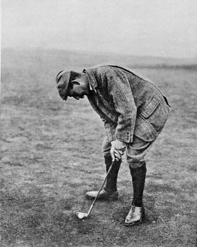 Vardon's putting stroke, as seen from his left