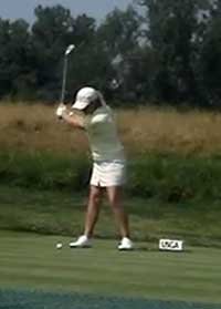 Photo of Cristie Kerr near the top of her swing