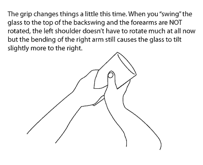 Normal grip at top of backswing