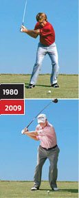 Tom Watson's wrist cock in 1980 & 2009