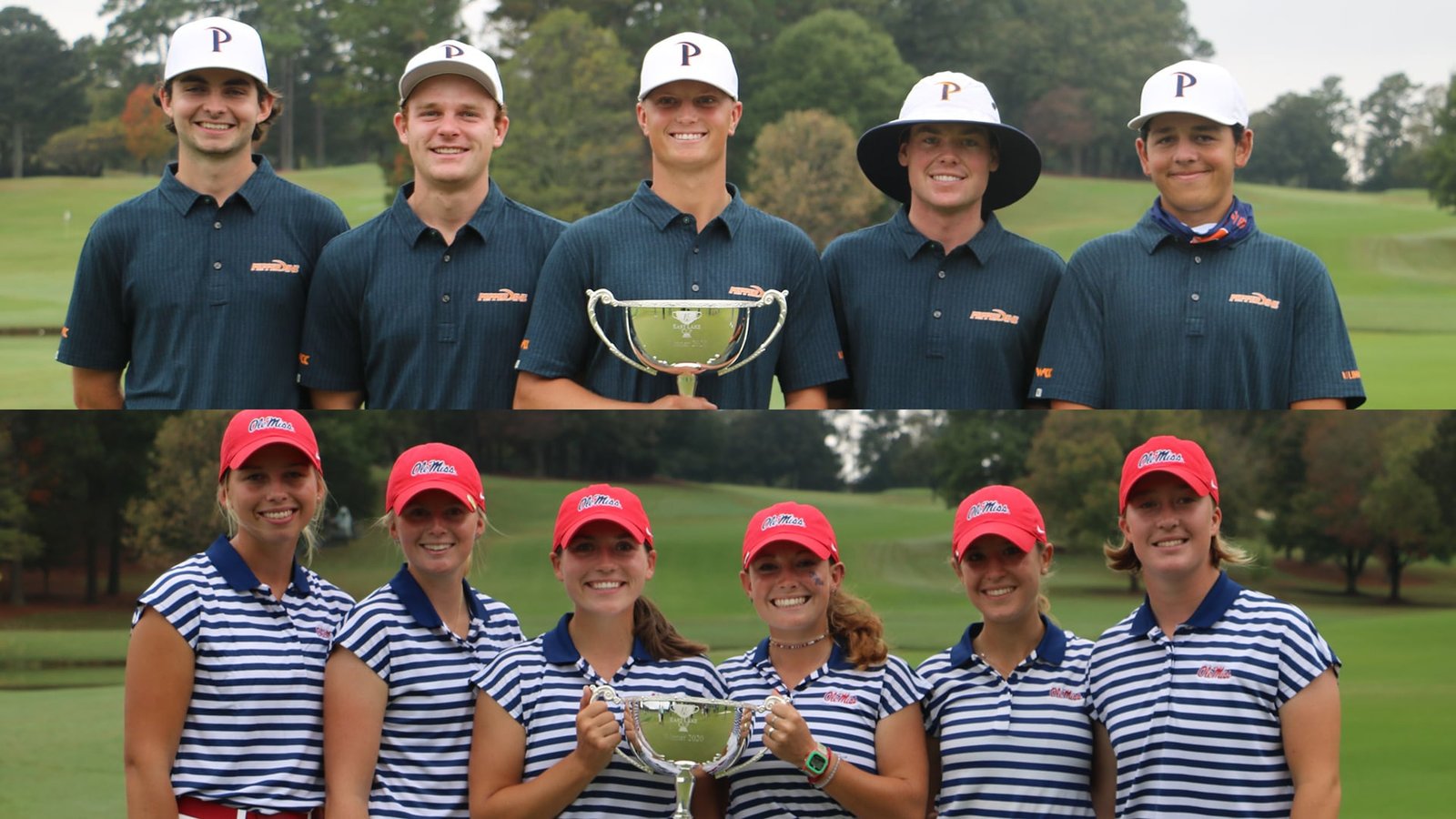 Winning men's team Pepperdine and women's Ole Miss