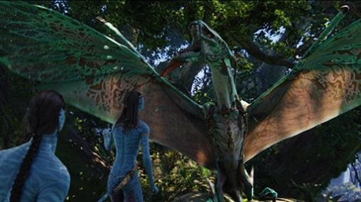 Mountain Banshee with Na'vi warriors