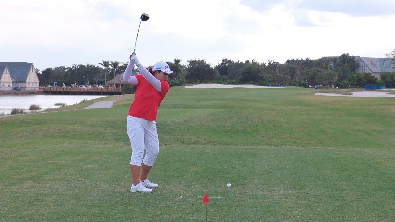 Inbee Park at top of swing