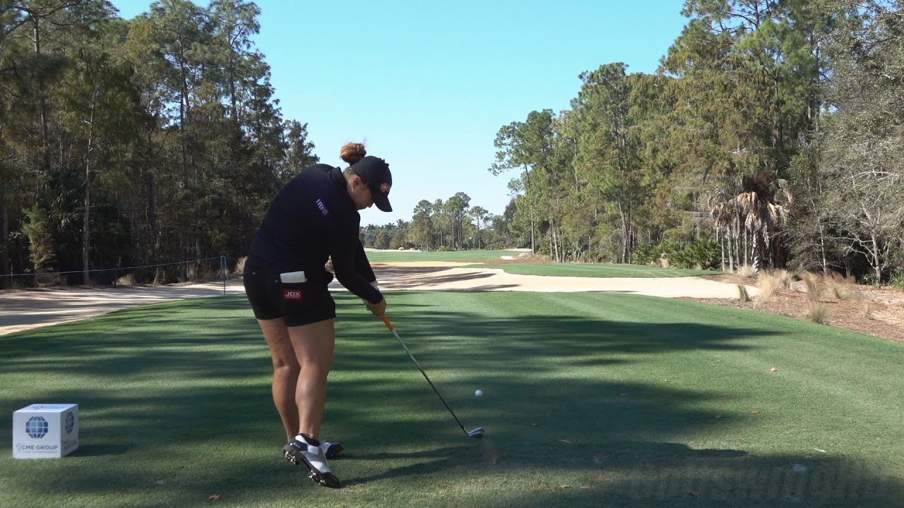 Ariya Jutanugarn swing, down-the-line view