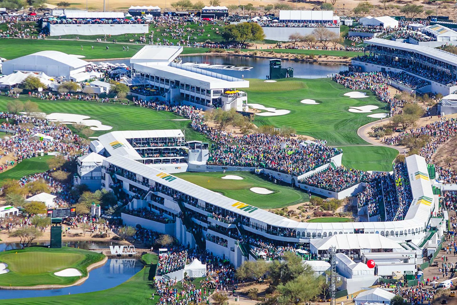 The 16th hole at TPC Scottsdale